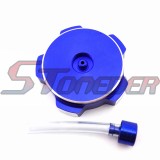 STONEDER Blue CNC Aluminum Gas Fuel Tank Cover Cap For Chinese Pit Dirt Motor Trail Bike SSR Taotao SDG 50cc 70cc 90cc 110cc 125cc 140cc 150cc 160cc