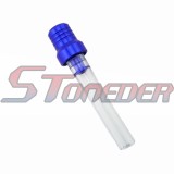 STONEDER Blue Gas Fuel Tank Cover Cap Vent Valve Breather Hose Tube For Pit Dirt Trail Motor Bike Motorcycle CRF KLX