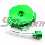 STONEDER Green CNC Aluminum Gas Fuel Tank Cover Cap For Chinese Pit Dirt Bike Motorcycle Braaap Stomp Taotao KLX