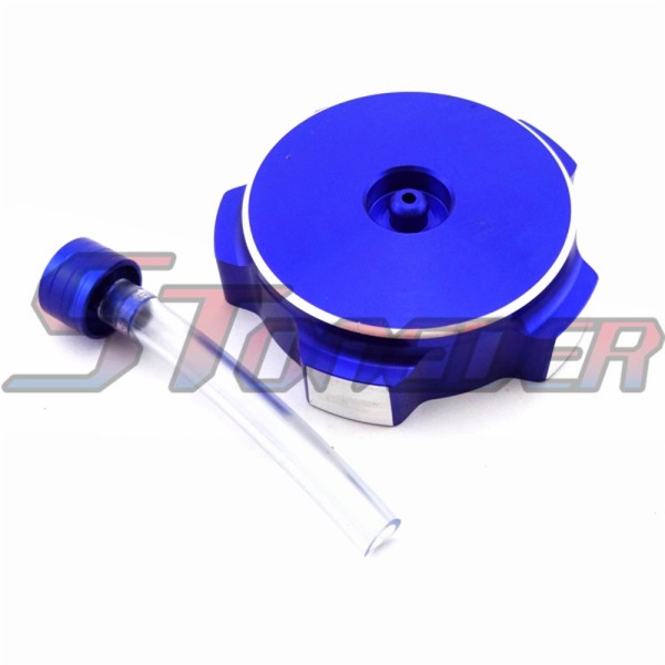 STONEDER Blue CNC Aluminum Gas Fuel Tank Cover Cap For Chinese Pit Dirt Motor Trail Bike SSR Taotao SDG 50cc 70cc 90cc 110cc 125cc 140cc 150cc 160cc