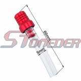 STONEDER Red Gas Fuel Tank Cover Cap Vent Valve Breather Hose Tube For Pit Dirt Trail Motor Bike SSR TTR