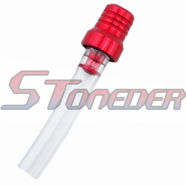 STONEDER Red Gas Fuel Tank Cover Cap Vent Valve Breather Hose Tube For Pit Dirt Trail Motor Bike SSR TTR