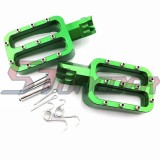 STONEDER Green Motorcycle Footpegs Foot Rest For Chinese Pit Dirt Bike Thumpstar XR50 CRF50 CRF70 SSR TTR SDG 50cc 70cc 90cc 110cc 125cc 140cc 150cc 160cc