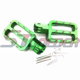 STONEDER Green Motorcycle Footpegs Foot Rest For Chinese Pit Dirt Bike Thumpstar XR50 CRF50 CRF70 SSR TTR SDG 50cc 70cc 90cc 110cc 125cc 140cc 150cc 160cc