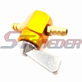 STONEDER Gold Gold Petrol Gas Tank Fuel Tap Inline Petcock Valve Switch 1/4'' 6mm For Motorcycle Pit Dirt Bike ATV Quad 4 Wheeler