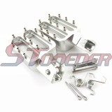 STONEDER Silver Footpegs Foot Rest For Chinese Pit Dirt Bike BSE Lifan YX Thumpstar SSR TTR Lifan XR CRF 50 70 Motorcycle 50cc 70cc 90cc 110cc 125cc 140cc 150cc 160cc