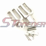 STONEDER Silver Footpegs Foot Rest For Chinese Pit Dirt Bike BSE Lifan YX Thumpstar SSR TTR Lifan XR CRF 50 70 Motorcycle 50cc 70cc 90cc 110cc 125cc 140cc 150cc 160cc