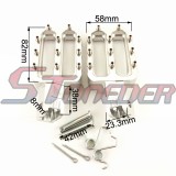 STONEDER Silver Footpegs Foot Rest For Chinese Pit Dirt Bike BSE Lifan YX Thumpstar SSR TTR Lifan XR CRF 50 70 Motorcycle 50cc 70cc 90cc 110cc 125cc 140cc 150cc 160cc