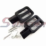 STONEDER Black Footpegs Foot Rest For Chinese 50cc 70cc 90cc 110cc 125cc 140cc 150cc 160cc Pit Dirt Bike Thumpstar XR CRF 50 70 SSR TTR SDG Lifan YX Kayo Motorcycle