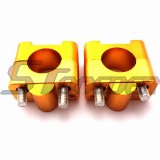 STONEDER Motorcycle Handle Bar Clamp Riser Taper Mount Gold For 1 1/8'' 28mm Handlebar Pit Dirt Bike ATV Quad 4 Wheeler