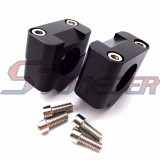 STONEDER Black Alloy Handle Bar Clamp Riser Taper Mount For 1 1/8'' 28mm Handlebar Pit Dirt Bike Motorcycle MX Motocross ATV Quad 4 Wheeler