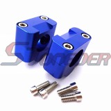 STONEDER Blue Handle Bar Clamp Riser Taper Mount For 1 1/8'' 28mm Handlebar Pit Dirt Bike Motorcycle MX Motocross ATV Quad