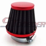 STONEDER Red Steel 38mm Air Filter Clearner For 50cc 90cc 110cc 125cc Pit Pro Dirt Bike ATV Quad GY6 50cc QMB139 Engine Moped Scooter