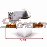 STONEDER Silver 1/4'' 6mm Gas Fuel Tank Tap Inline Petcock Valve Switch For Pit Dirt Motor Bike Motorcycle Motocross ATV Quad