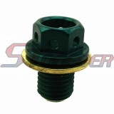 STONEDER Green Magnetic Oil Drain Bolt Plug For Lifan YX Zongshen Engine Chinese Pit Dirt Bike ATV Quad 50cc 70cc 90cc 110cc 125cc 140cc 150cc 160cc