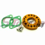 STONEDER CNC Aluminum Gold 26mm Carburetor Manifold Spinner Plate Adaptor With Gaskets Screws For Monkey Dax Pit Dirt Bike ATV Quad