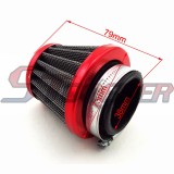 STONEDER Red Steel 38mm Air Filter Clearner For 50cc 90cc 110cc 125cc Pit Pro Dirt Bike ATV Quad GY6 50cc QMB139 Engine Moped Scooter