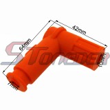 STONEDER Orange Soft Ignition Coil Spark Plug Cap Cover For 50cc 70cc 90cc 110cc 125cc 140cc 150cc 160cc 200cc 250cc Pit Dirt Bike ATV Quad Buggy Go Kart Moped Scooter