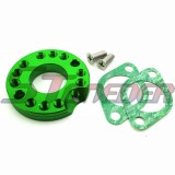 STONEDER 26mm Green CNC Aluminum Carb Carburetor Manifold Spinner Plate Adaptor For Monkey Dax Pit Dirt Bike ATV Quad 4 Wheeler