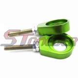 STONEDER Green 15mm Alex Block Chain Adjuster Pulley For Chinese XR CRF 50 KLX110 SSR Thumpstar Pit Dirt Bike Motorcycle 50cc 70cc 90cc 110cc 125cc 140cc 150cc 160cc