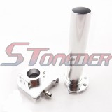 STONEDER Silver CNC Twist Throttle Handle Controller For Scooter Moped Pit Pro Dirt Trail Monkey Bike Street Motorcycle Motocross