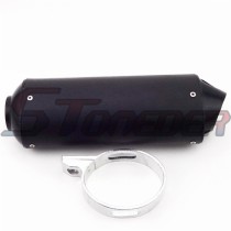 STONEDER Aluminum Black 38mm Exhaust Muffler For 110cc 125cc 140cc 150cc 160cc Chinese Pit Dirt Bike Motorcycle SSR CRF50 YCF Lifan YX