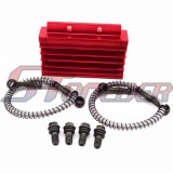 STONEDER Red CNC Aluminum Oil Cooler For Chinese 125cc 140cc 150cc Pit Dirt Motor Bike Trail Motorcycle