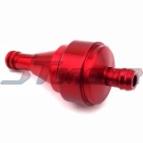 STONEDER Red CNC Aluminum Petrol Gas Fuel Filter For Pit Dirt Push Trail Bike ATV Quad 4 Wheeler Go Kart Motorized Bicycle Motorcycle Buggy