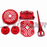 STONEDER Red CNC Aluminum Engine Dress Up Kit For Chinese Pit Dirt Motor Trail Bike Motorcycle 50cc 70cc 90cc 110cc 125cc