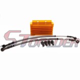 STONEDER CNC Aluminum Gold Oil Cooler For Chinese Pit Dirt Motor Bike Trail Motorcycle 125cc 140cc 150cc