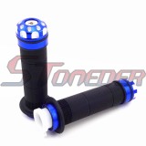 STONEDER 7/8'' 22mm Blue Aluminum Twist Throttle Handle Grips For ATV Quad Pit Dirt Push Bike Motorized Bicycle Motorycle