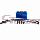 STONEDER Blue CNC Aluminum Oil Cooler For 125cc 140cc 150cc Chinese Pit Dirt Motor Bike Trail Motorcycle