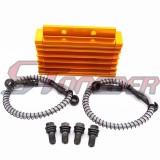 STONEDER CNC Aluminum Gold Oil Cooler For Chinese Pit Dirt Motor Bike Trail Motorcycle 125cc 140cc 150cc