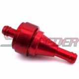 STONEDER Red CNC Aluminum Petrol Gas Fuel Filter For Pit Dirt Push Trail Bike ATV Quad 4 Wheeler Go Kart Motorized Bicycle Motorcycle Buggy