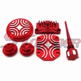 STONEDER Red CNC Aluminum Engine Dress Up Kit For Chinese Pit Dirt Motor Trail Bike Motorcycle 50cc 70cc 90cc 110cc 125cc