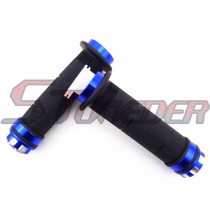 STONEDER 7/8'' 22mm Blue Aluminum Twist Throttle Handle Grips For ATV Quad Pit Dirt Push Bike Motorized Bicycle Motorycle