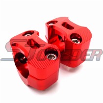 STONEDER CNC Aluminum Red Handle Bar Clamp Adapter Risers Taper For Fat 1 1/8'' 28mm Handlebar Pit Dirt Bike ATV Quad Motocross Motorcycle