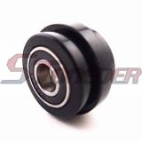 STONEDER Black 10mm Lip Chain Roller Tensioner Pulley Guide For Pit Trail Dirt Motor Bike Mini MX Motocross Motorcycle