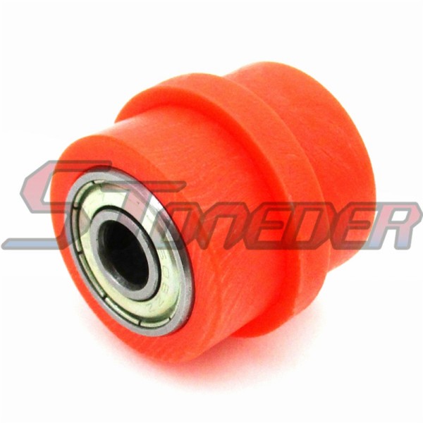 STONEDER Orange 8mm Chain Roller Pulley Tensioner For Pit Dirt Motor Bike ATV Quad 4 Wheeler Go Kart Motorcycle Motocross