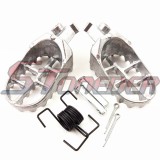 STONEDER Silver Aluminium Footpegs For PW50 PW80 TW200 XR50R CRF 50 CRF70 CRF80 CRF100F Pit Dirt Motor Bike Motorcycle