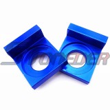 STONEDER Blue CNC Aluminum 15mm Chain Adjusters Axle Blocks For Chinese Pit Dirt Motor Bike Motocross Motorcycle