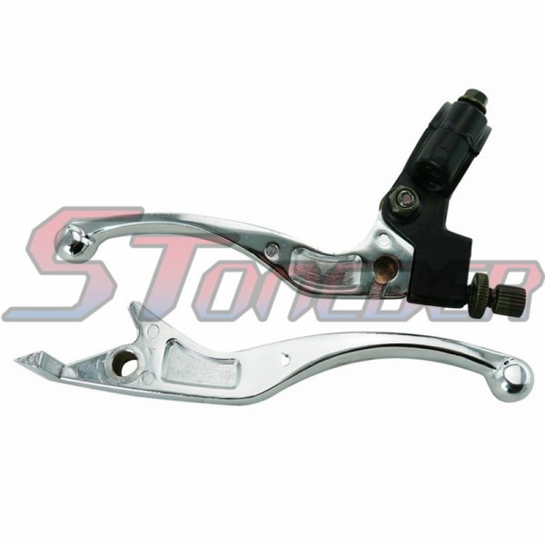 STONEDER Silver Clutch Handle Lever For Chinese CRF50 CRF70 SSR KLX110 Thumpstar Kayo Pit Dirt Trail Bike 50cc 70cc 90cc 110cc 125cc 140cc 150cc 160cc