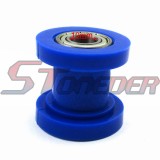 STONEDER 10mm Blue Rubber Chain Roller Pulley Tensioner For Chiese Pit Dirt Bike TTR CRF50 KLX110 SSR Pitsterpro GPX SDG 50cc 70cc 90cc 110cc 125cc 140cc 150cc 160cc 200cc 250cc