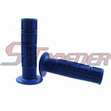 STONEDER Blue Soft Rubber Throttle Handle Grips For Honda CRF250R CRF250X CRF450R CR125 CR250 CR500 XR250 XR400 XR650 Pit Dirt Bike