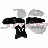 STONEDER Black Plastic Fender Fairing Body Kits For Pit Dirt Motor Bike Motorcycle Yamaha YZ85 2002 2003 2004 2005 2006 2007 2008 2009 2010 2011 2012 2013 2014