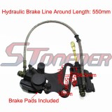 STONEDER 550mm Rear Hydraulic Master Brake Caliper Assy For Stomp Demon X WPB Orion M2R Lucky MX Chinese Pit Dirt Bike 50cc 70cc 90cc 110cc 125cc 140cc 150cc 160cc 180cc 190cc