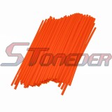 STONEDER Orange Spoke Skins Covers Wheel Rim Guard Wraps For Suzuki RM-Z DR-Z Kawasaki KX KLX KXF Pit Dirt Bike