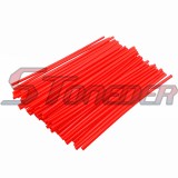 STONEDER Red Spoke Skins Covers Wheel Rim Guard Wraps For Chinese Pit Dirt Bike CRF50 SSR YCF IMR Braaap Taotao Coolster