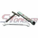 STONEDER 0.02-1mm Metric Filler Feeler Measure Gauge Tool 9mm Spaner Wrench Valve Screw Socket Repair