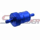 STONEDER 1/4'' Blue Aluminum Gas Fuel Filter For Lawn Mower Tractor Boat Pit Dirt Bike